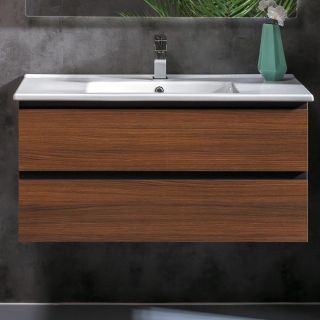 Тумба под раковину Armadi Art Capolda 100см тёмное дерево 849-100-D